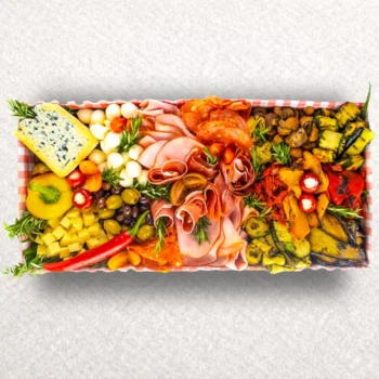 Anti pasto with bread sticks and Italian Herb Bread