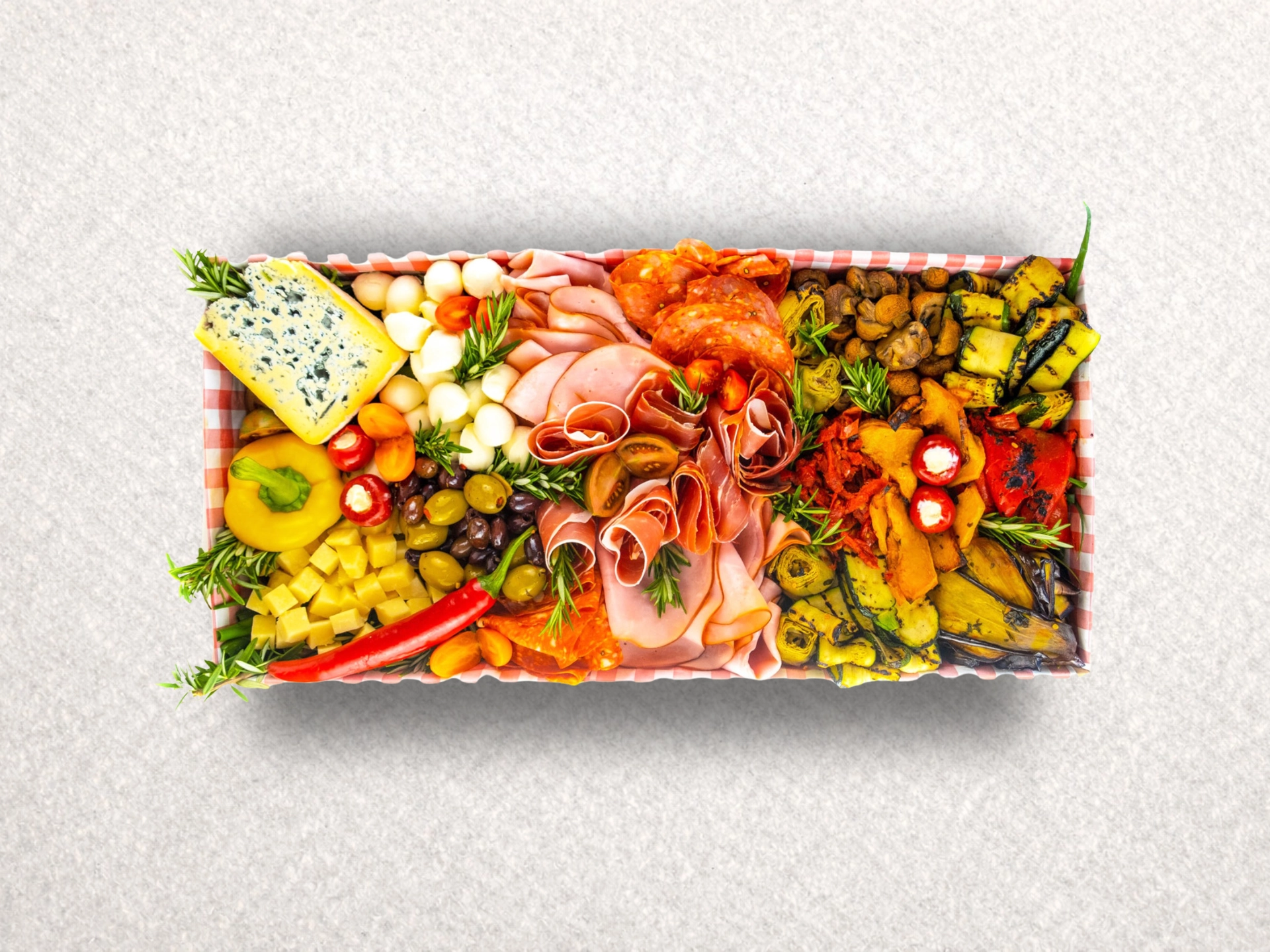 Anti pasto with bread sticks and Italian Herb Bread Anti pasto with bread sticks and Italian Herb Bread