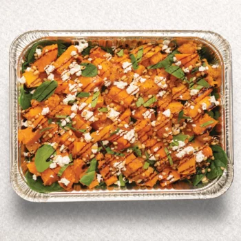 Pumpkin Baby Spinach Feta Pine Nut Salad