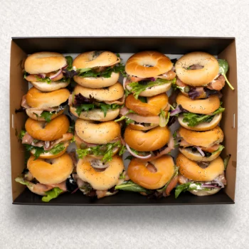 Mini Smoked Salmon Bagels (3)