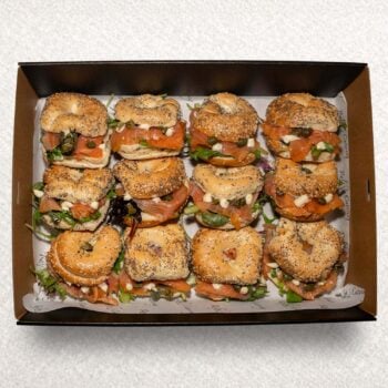 mini salmon bagel
